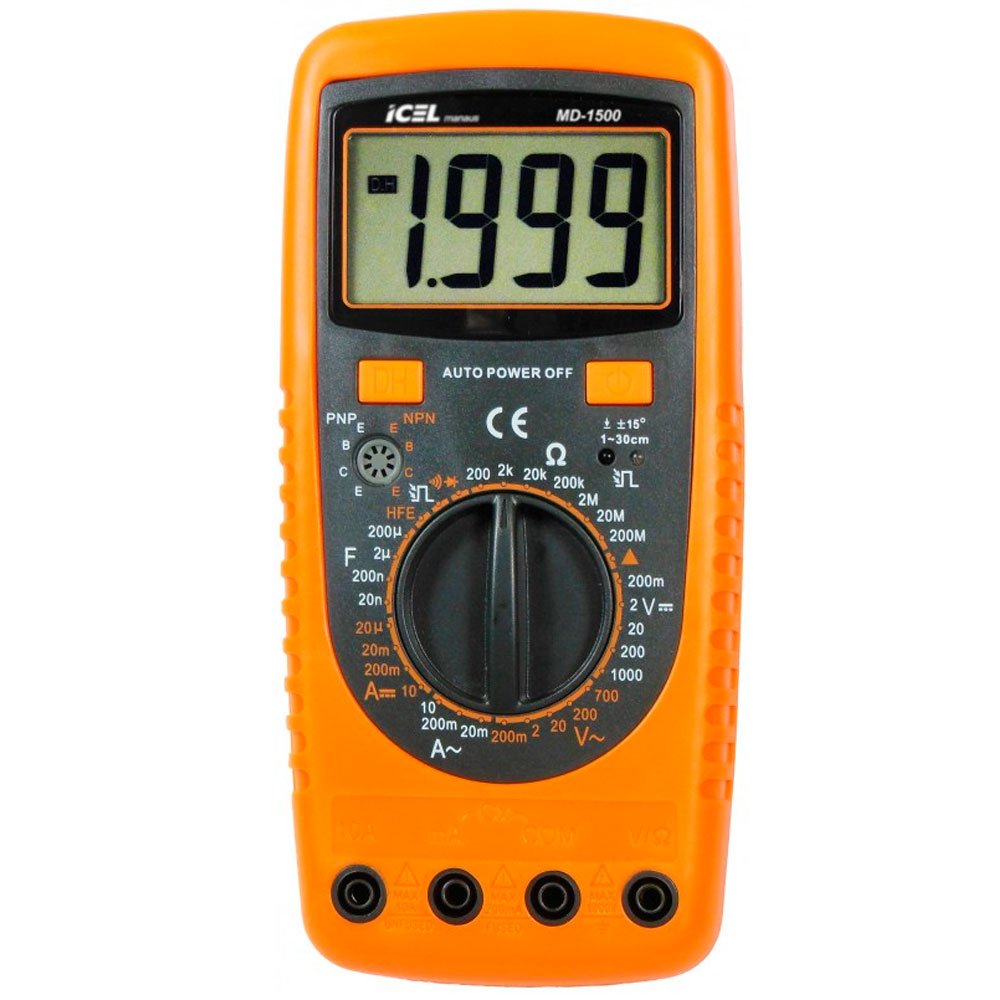 Multímetro Digital MD-1500 a Bateria 9V-ICEL-1500