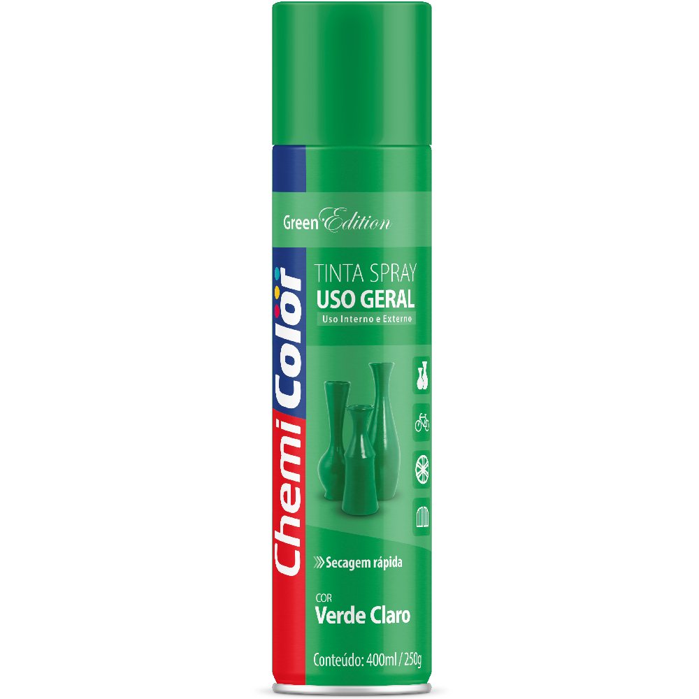 Tinta Spray Verde Claro de Uso Geral 400ml-CHEMICOLOR-680133