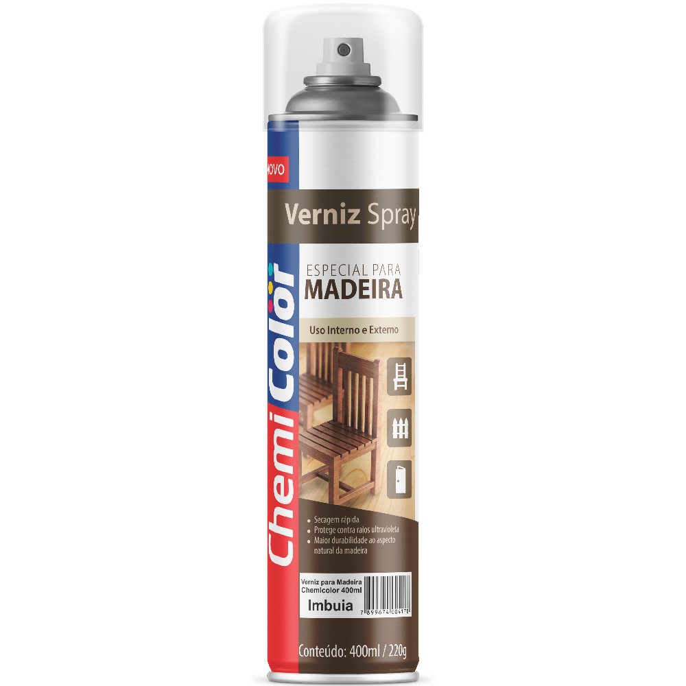 Verniz Imbuia em Spray para Madeira 400ml-CHEMICOLOR-680243