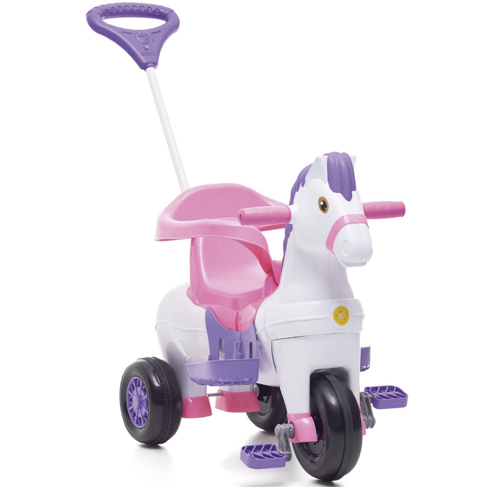 Mini Cavalo Infantil Rosa com Pedal  - Imagem zoom