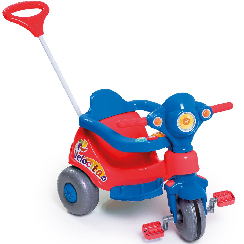 Motoca Infantil Vermelho e Azul com Pedal  - Imagem zoom