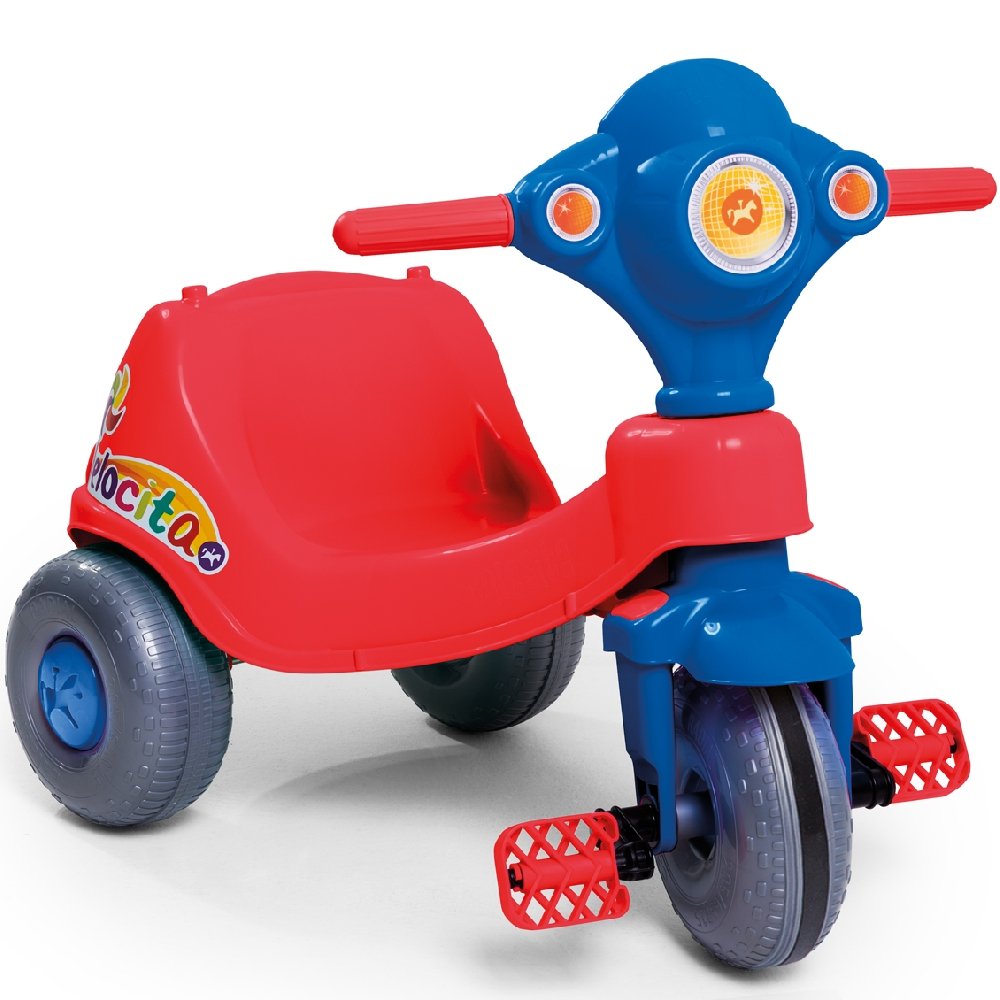 Motoca Infantil Vermelho e Azul com Pedal - CALESITA-958