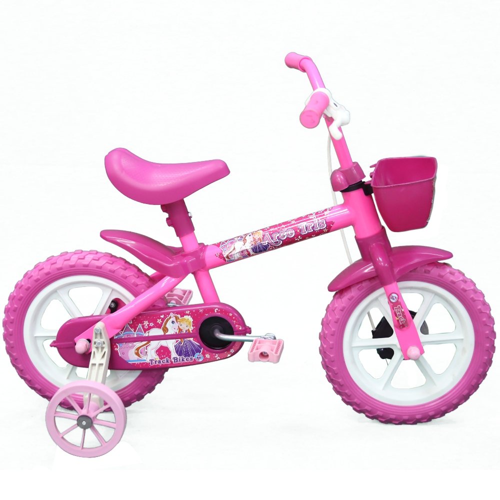 Bicicleta Infantil de Aço Rosa Aro 12  - Imagem zoom