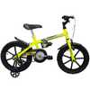 Bicicleta Infantil de Aço Amarela Neon Aro 16 com Garrafa  - Imagem 1