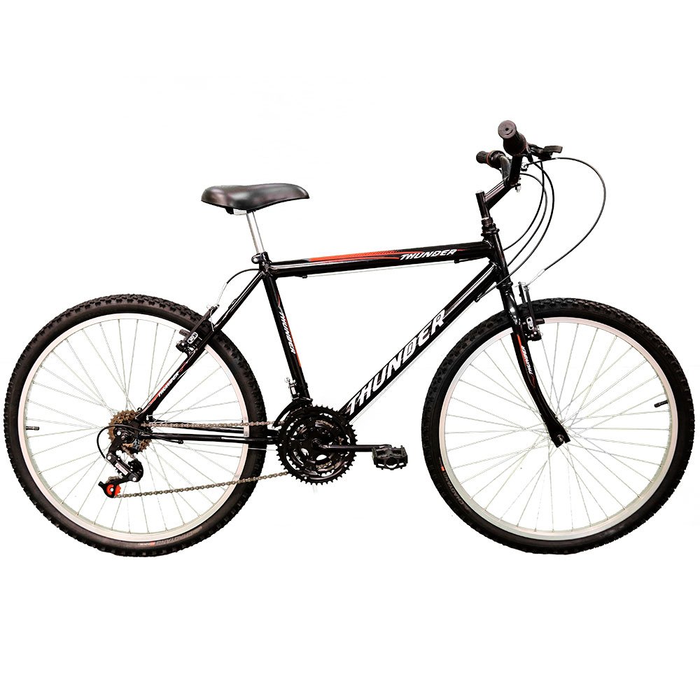Bicicleta Preta Aro 26 com 18 Marchas  - Imagem zoom