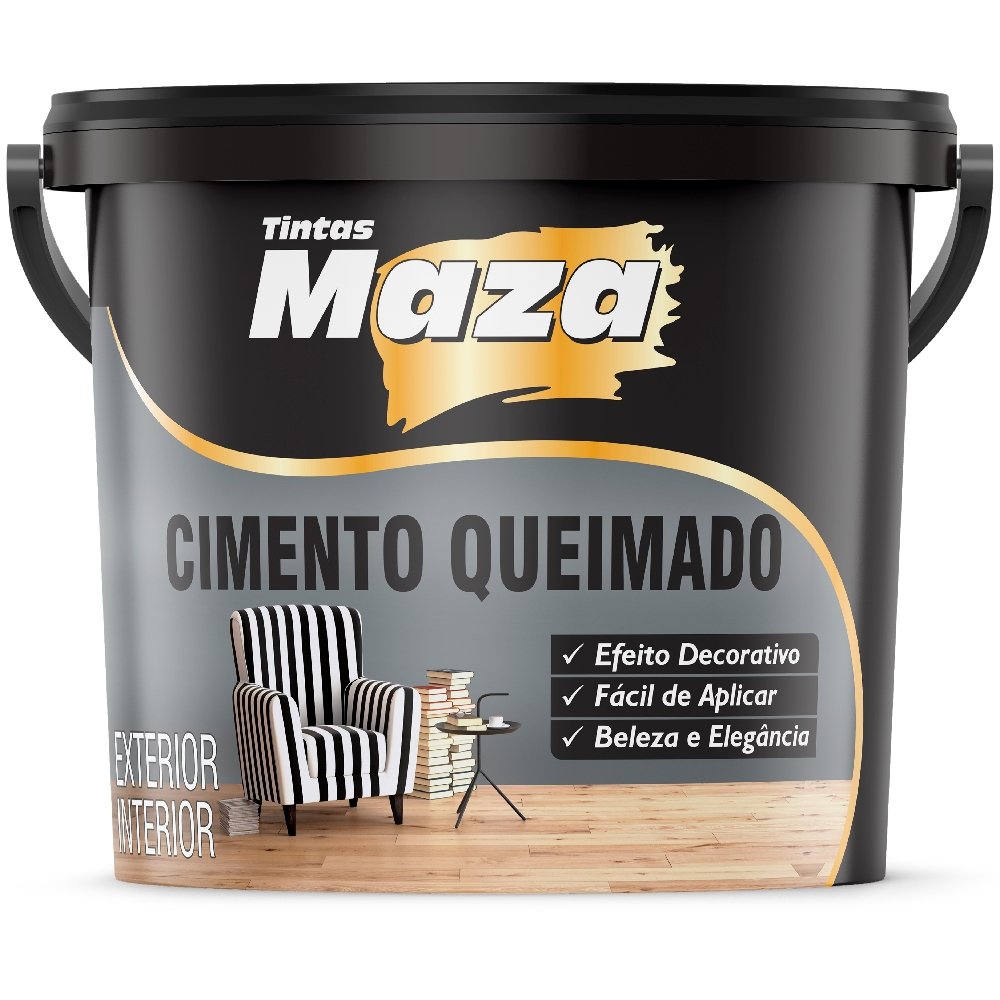 Revestimento Cimento Queimado Cor Original Balde 25kg-MAZA-24715