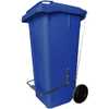Carrinho Coletor de Lixo Azul 120L com Pedal - Imagem 1