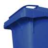 Carrinho Coletor de Lixo Azul 120L com Pedal - Imagem 2