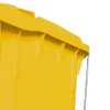 Carrinho Coletor de Lixo Amarelo 240L com Pedal - Imagem 3