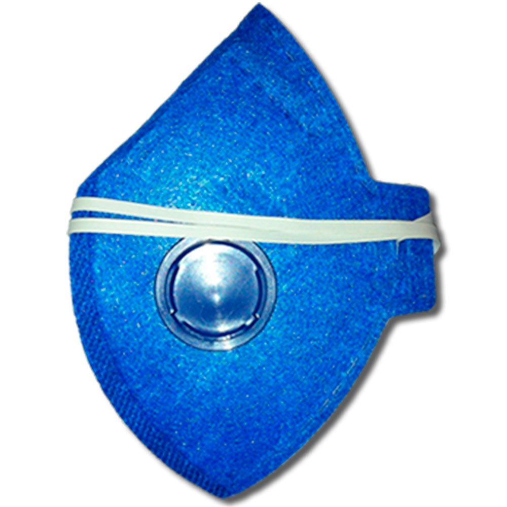 Máscara Respiradora Descartável PFF2 Plus Azul Tamanho Único com Válvula-ALLIANCE-UAL301700