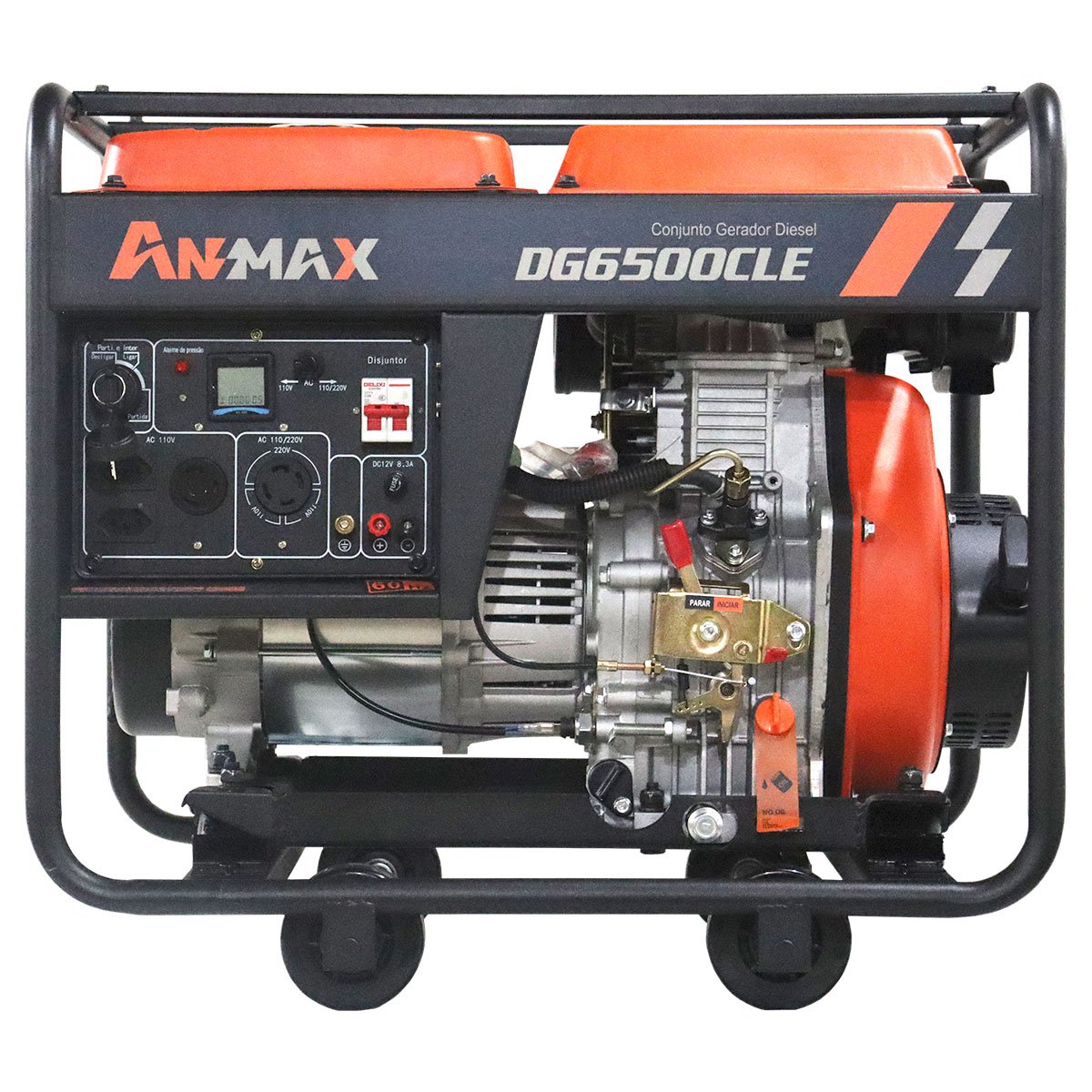 Gerador à Diesel DG6500CLE 5Kw 418cc 13,5CV Bivolt com Partida Elétrica -ANMAX-G002