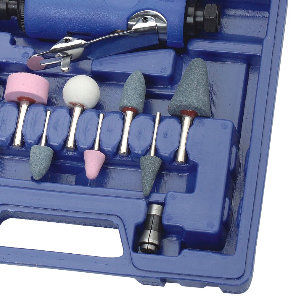 Kit de Mini-Esmerilhadeiras 1/4 Pol. Pneumático com 14 Acessórios RONGPENG-RP7813  - Imagem