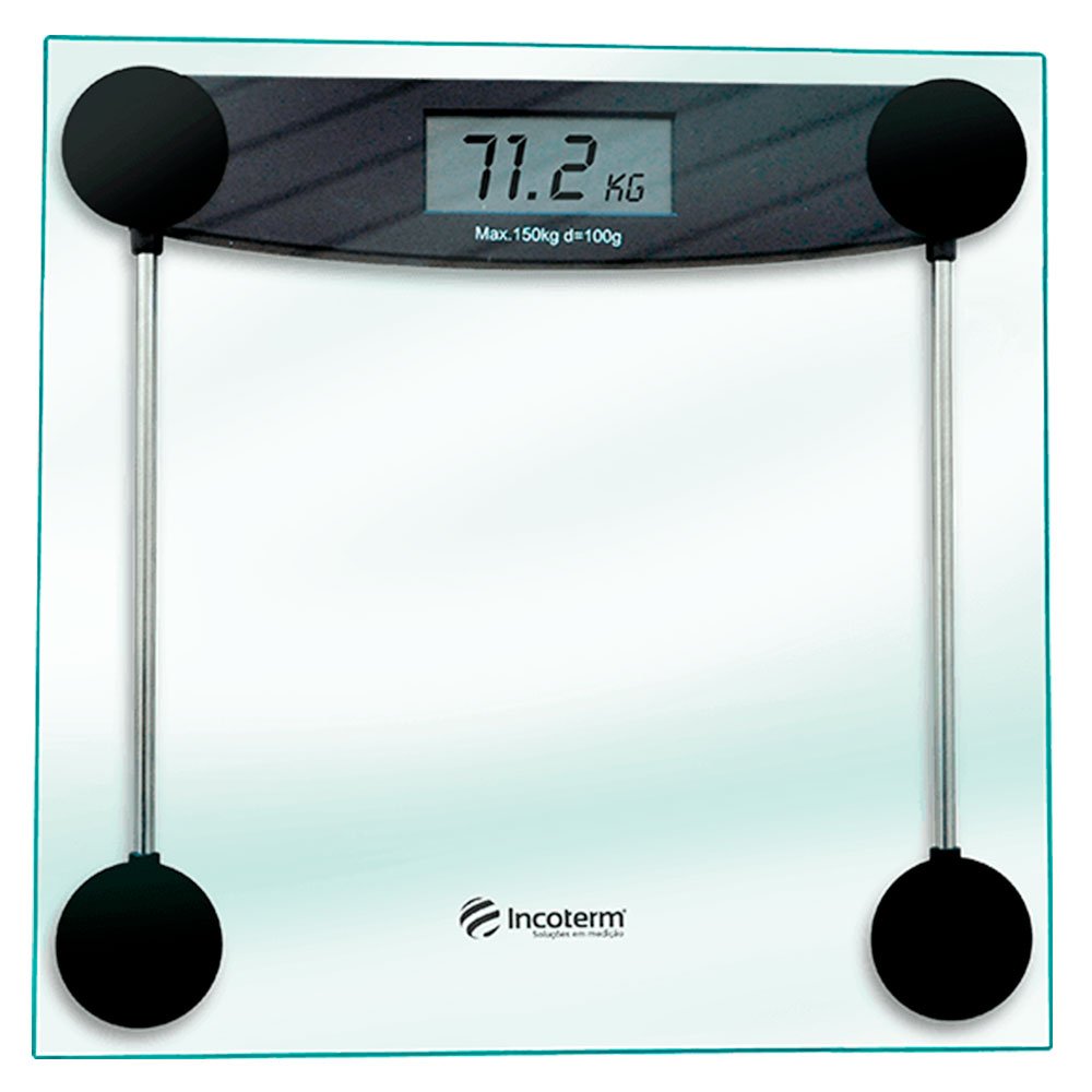 Balança Corporal Digital 6 a 150kg com Visor Digital LCD - Imagem zoom
