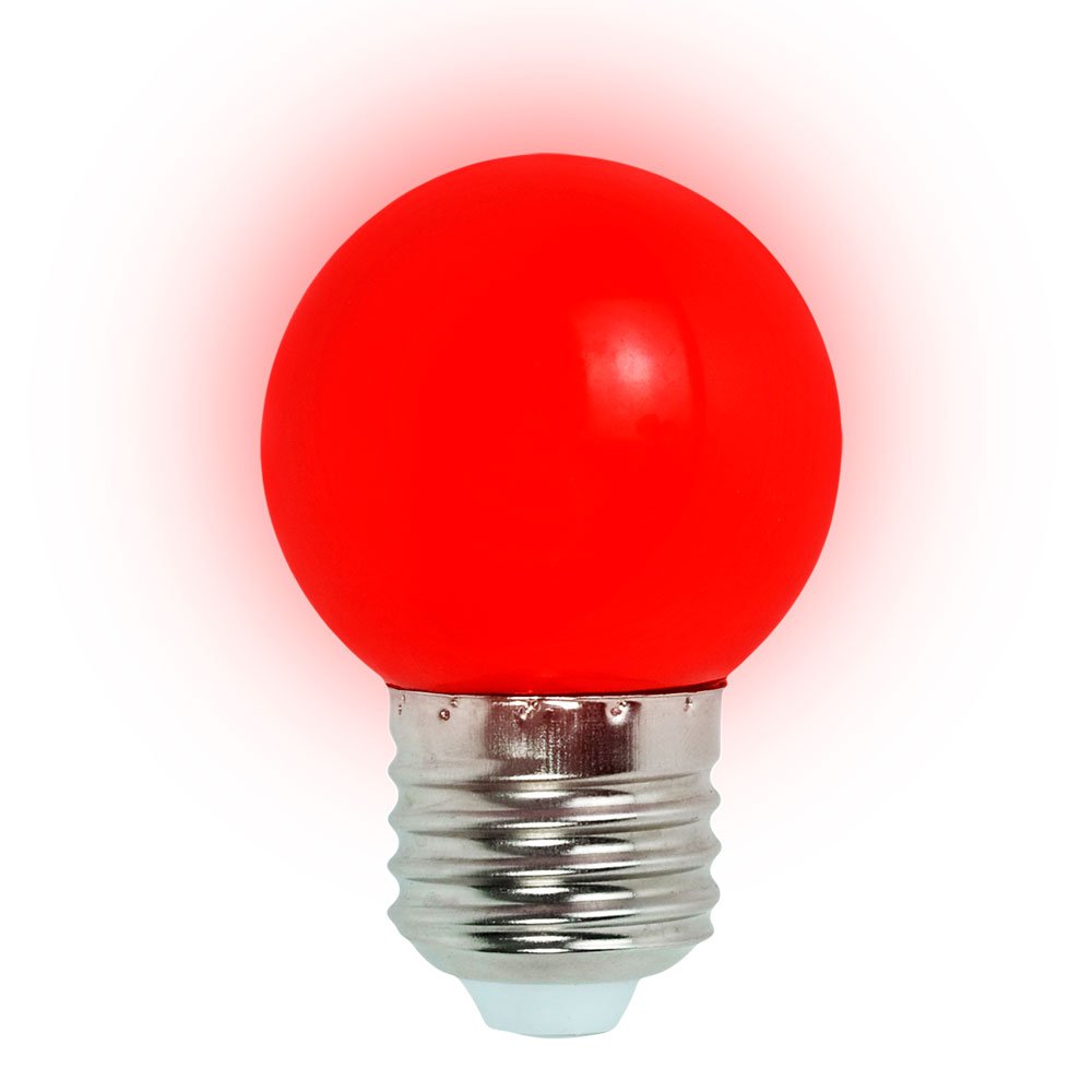 Lâmpada LED Vermelha Color Bolinha E27 110/220V - Imagem zoom
