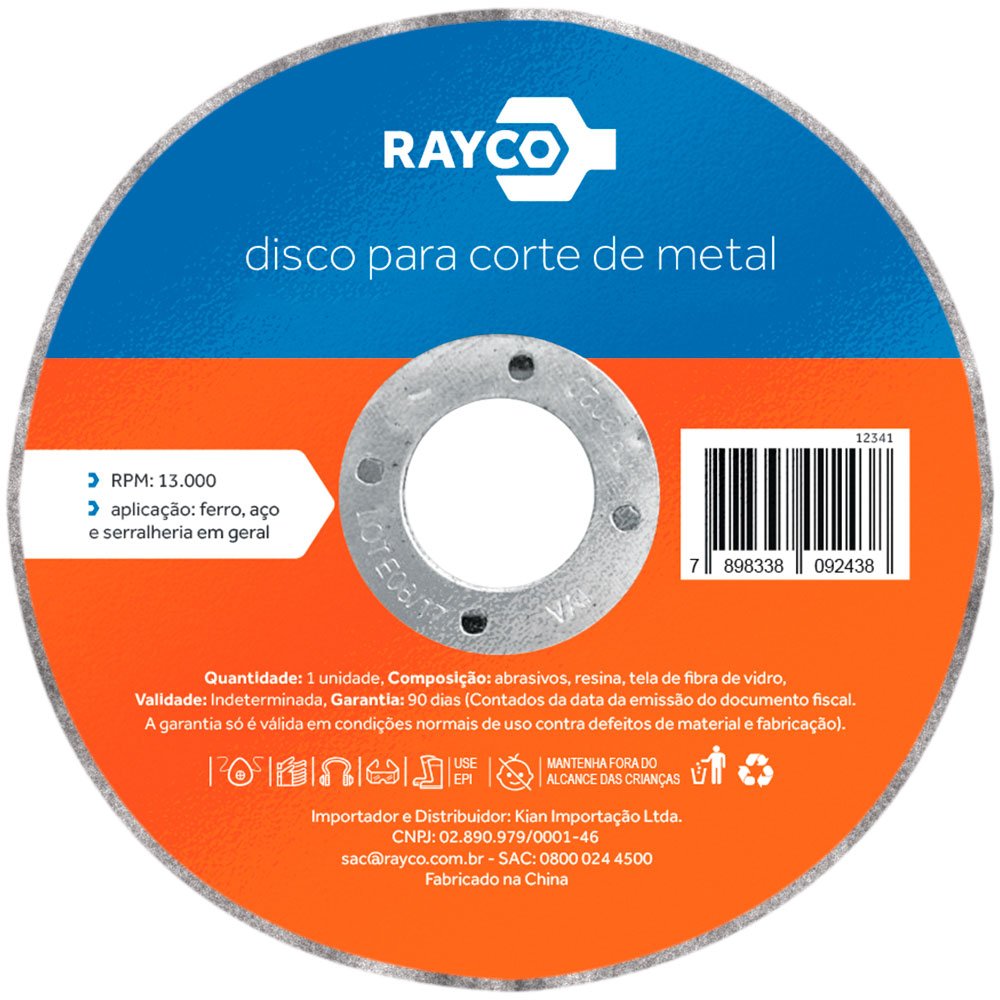 Disco de Corte Metal 7 Pol. -RAYCO-12342