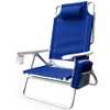 Cadeira de Praia Reclinável com Bolsa Termica Azul - Imagem 1