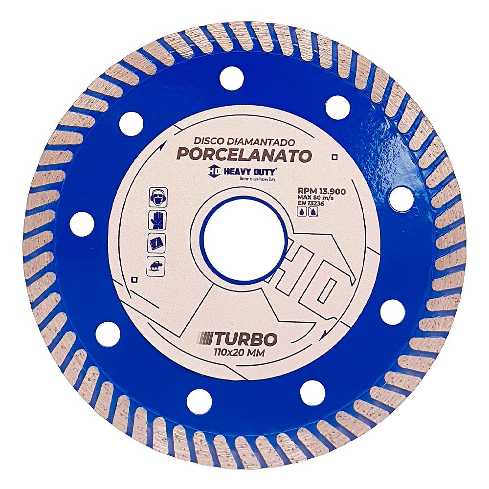 Disco Diamantado Turbo de Porcelanato 110 X 20mm - Imagem zoom