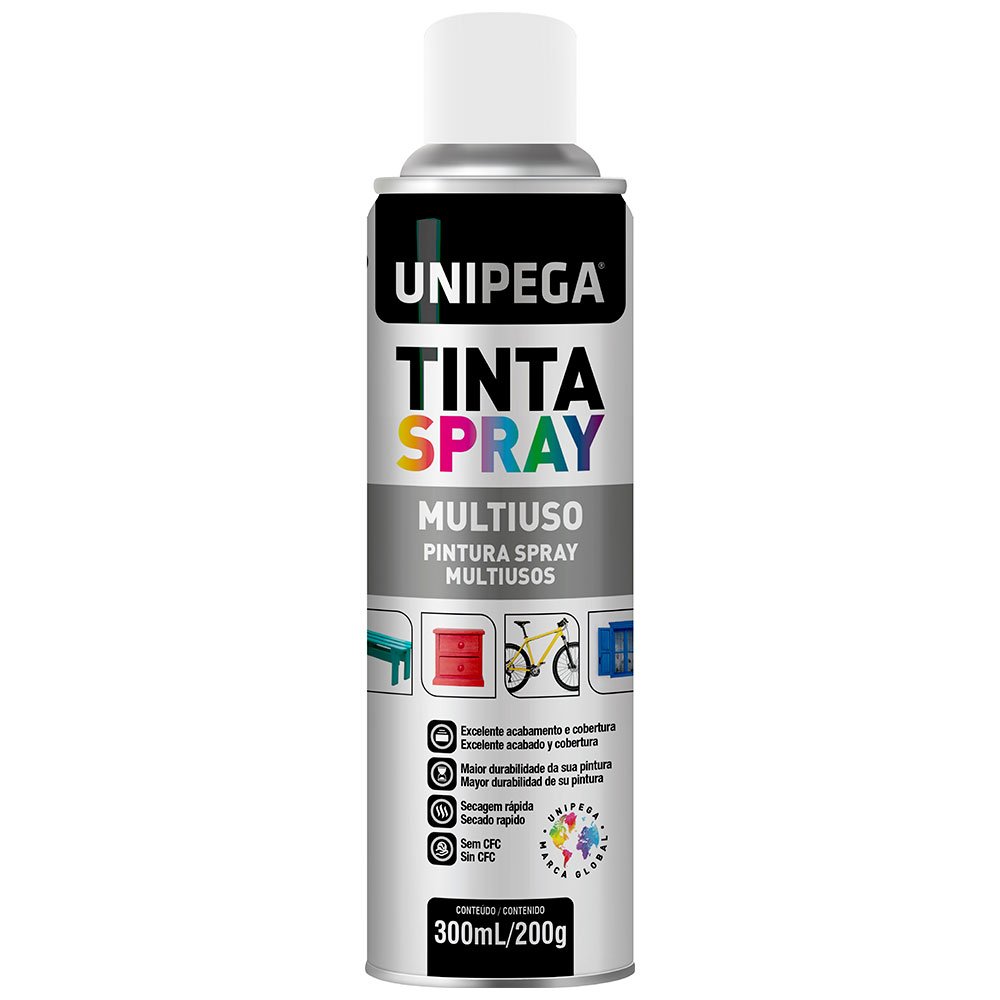 Tinta Spray Multiuso Branco Brilho 300ml  - Imagem zoom