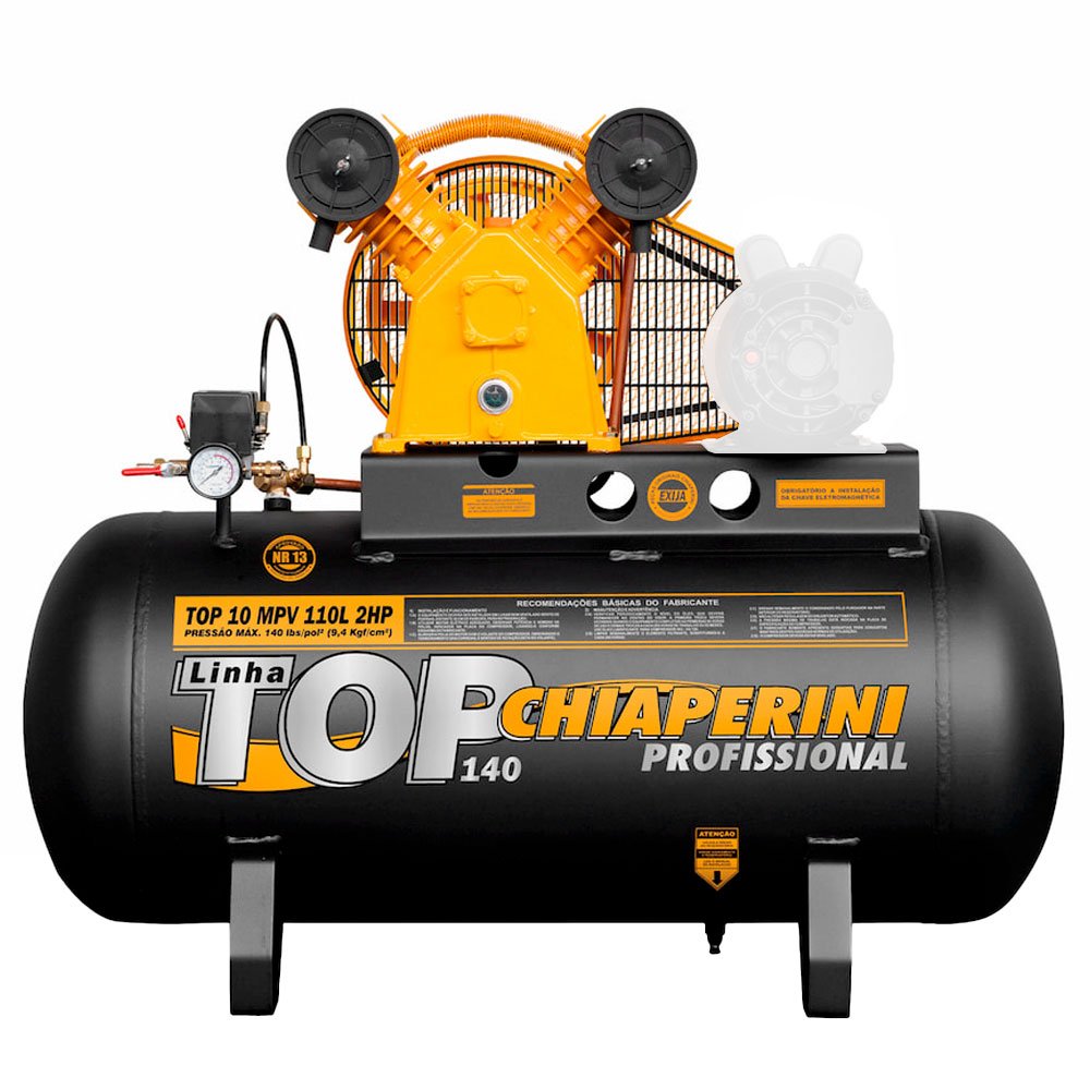 Compressor de Ar Top 10 MPV Média Pressão 10PCM 110 Litros Sem Motor-CHIAPERINI-9806