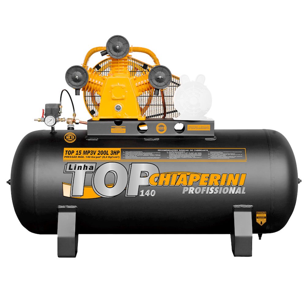 Compressor de Ar Top 15 MP3V Média Pressão 15PCM 150 Litros Sem Motor-CHIAPERINI-17076