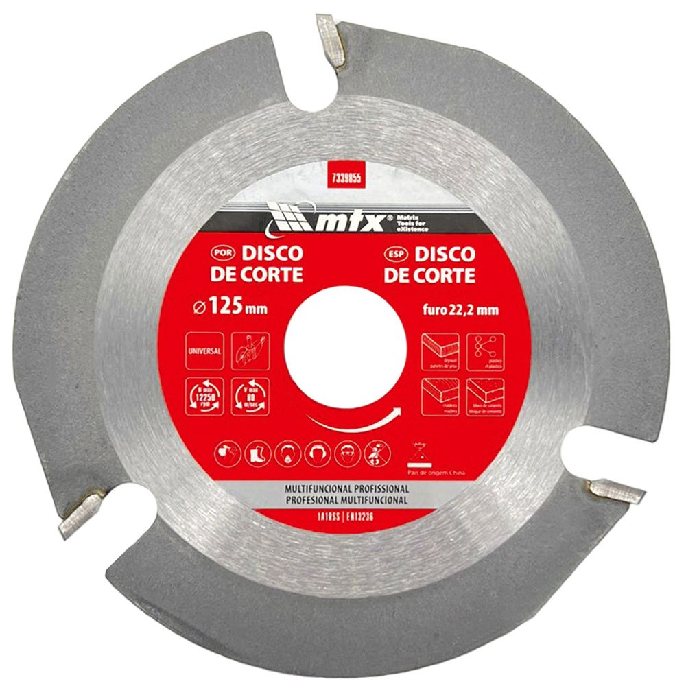 Disco de Corte Multifuncional com 3 Dentes 125mm  - Imagem zoom
