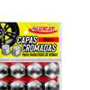 Jogo de Capas Cromadas para Parafusos de Rodas 19mm com 16 Peças - Imagem 3