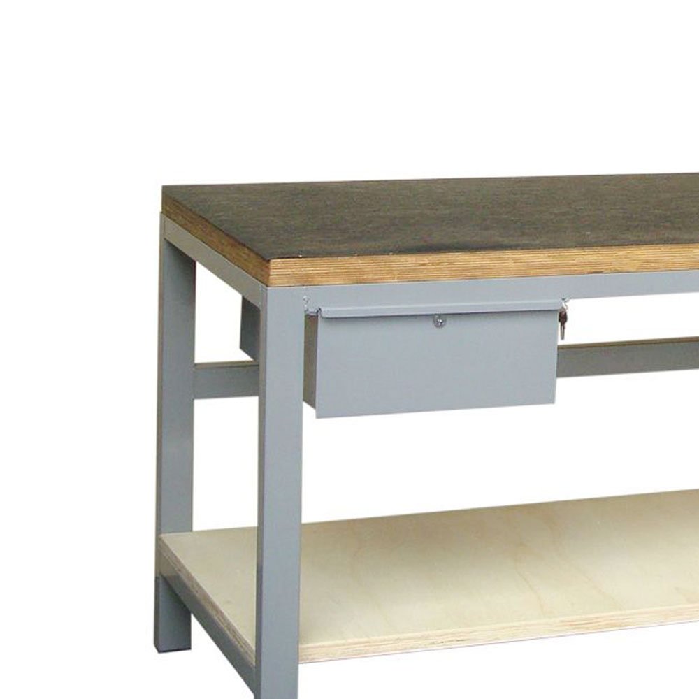 Bancada de Trabalho Reforçada com Tampo 40mm e 2 Gavetas WMF-B16732G2T - Imagem