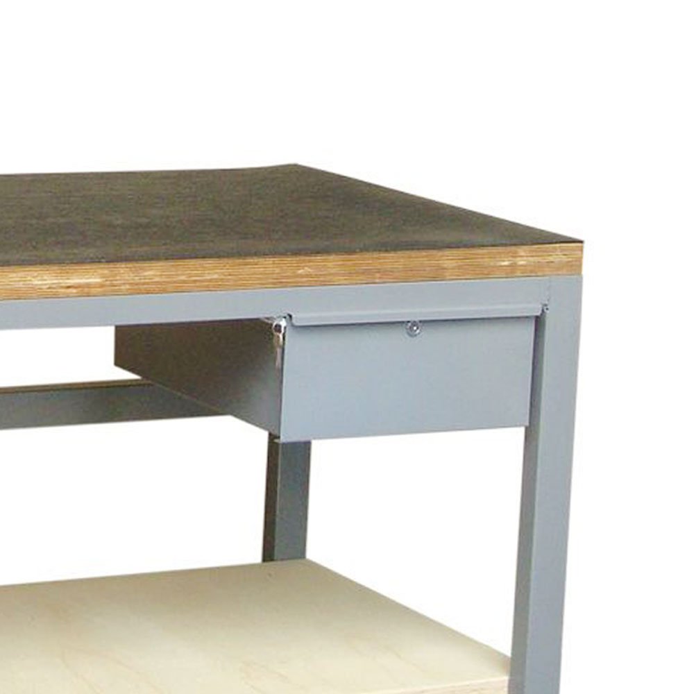 Bancada de Trabalho Reforçada com Tampo 40mm e 2 Gavetas WMF-B16732G2T - Imagem