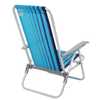 Cadeira de Praia Bali Reclínavel 4 Posições Azul em Alumínio - Imagem 4