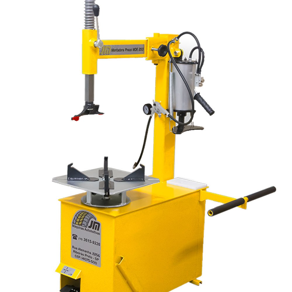 Montadora e Desmontadora de Pneus MDE-200 Amarela 1,5CV 220V Monofásico JM MÁQUINAS-6582 - Imagem