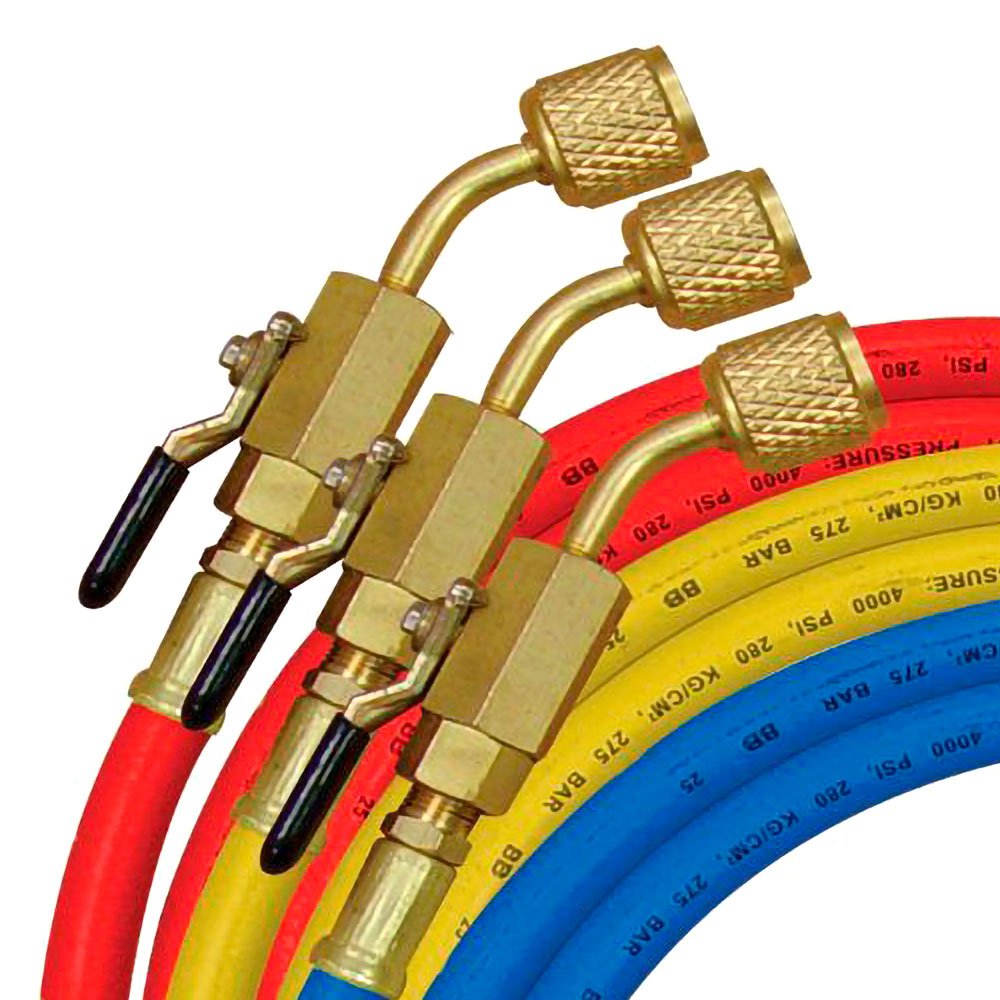 Conjunto de Mangueiras 150cm 1/4 Pol. 3 Unidades com Registro - Imagem