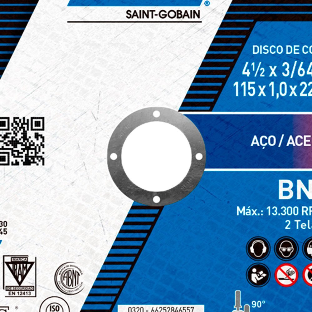 110 x Discos de Corte BNA 12 115x1,0x22,23mm - Imagem