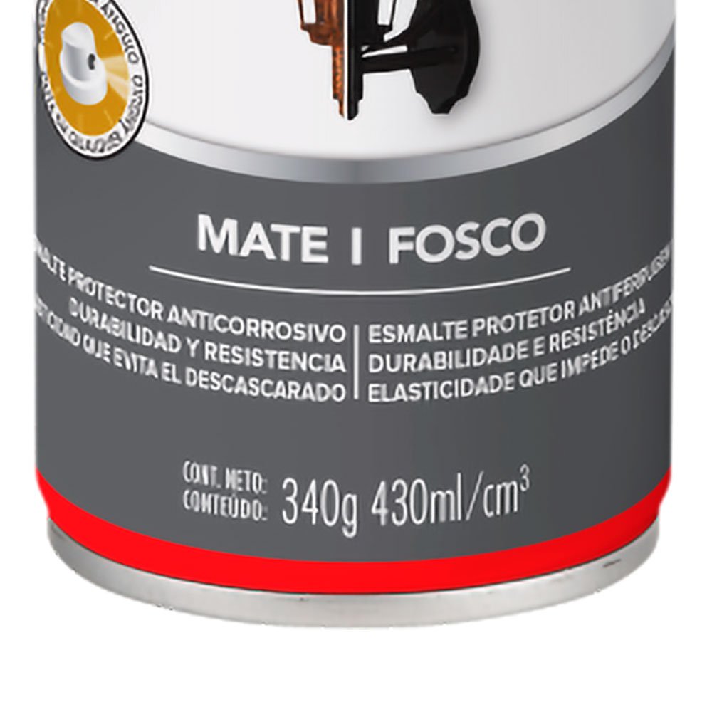 Pintura spray 430 ml Premium metal protection negro mate Rust