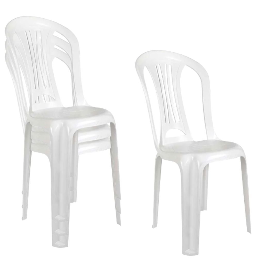 Combo com 4 Cadeiras Bistro Branca	 - Imagem zoom
