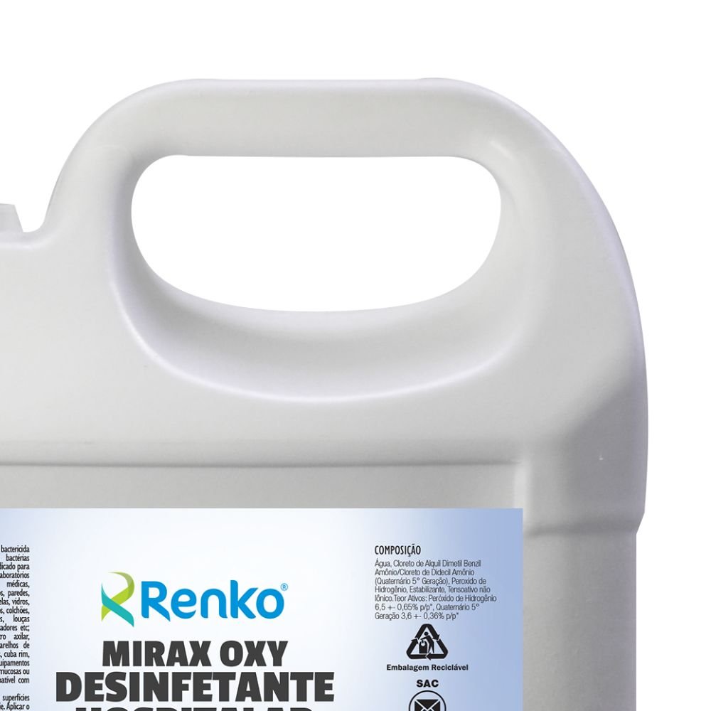 Mirax Oxy Desinfetante a Base de Peroxido de Hidrogênio 5 Litros - Imagem