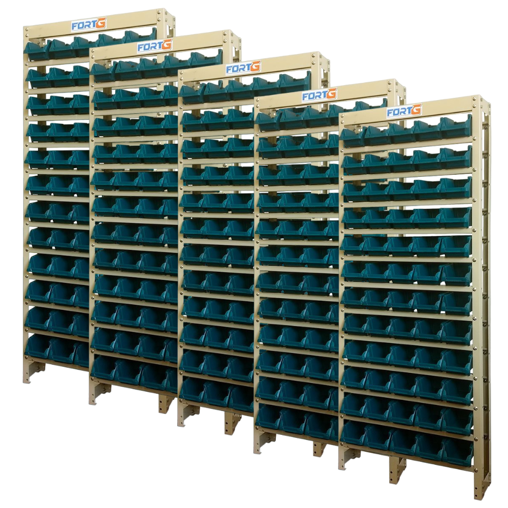 5 Estantes Gaveteiro Organizador com 60 Gavetas Número 3 Cor Azul - Imagem zoom
