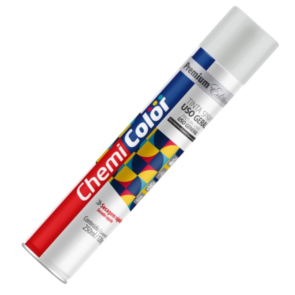 Tinta Spray Branco Brilhante Uso Geral 250ml - Imagem zoom
