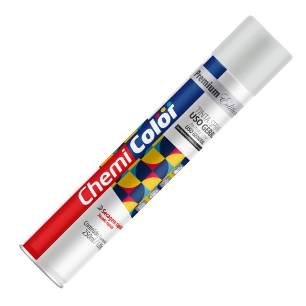 Tinta Spray Branco Fosco Uso Geral 250ml - Imagem zoom