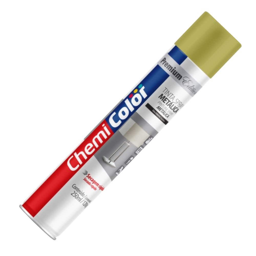 Tinta Spray Metálica Dourada 250 ml - Imagem zoom