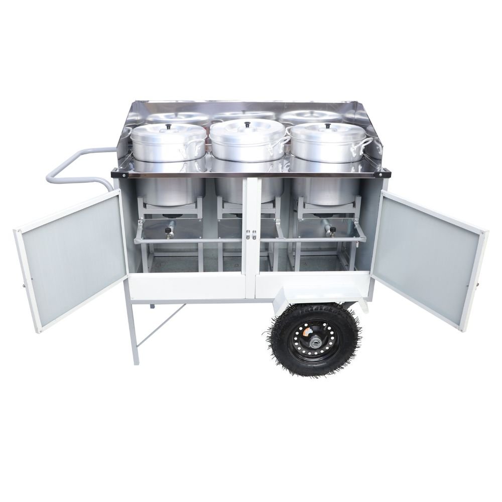 Carrinho de Caldo e Sopas BL35P-T com Rodas e Toldo CEFAZ-BL35P/T - Imagem