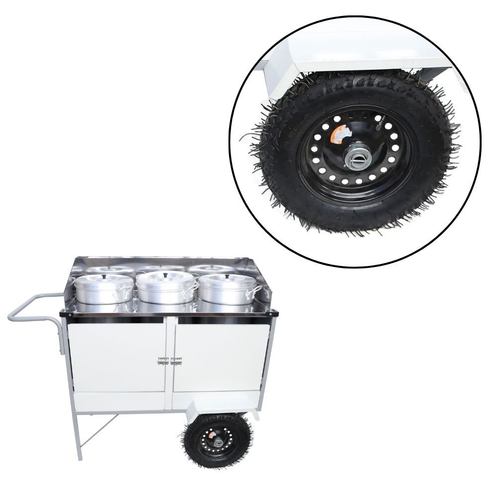 Carrinho de Caldo e Sopas BL35P-T com Rodas e Toldo CEFAZ-BL35P/T - Imagem