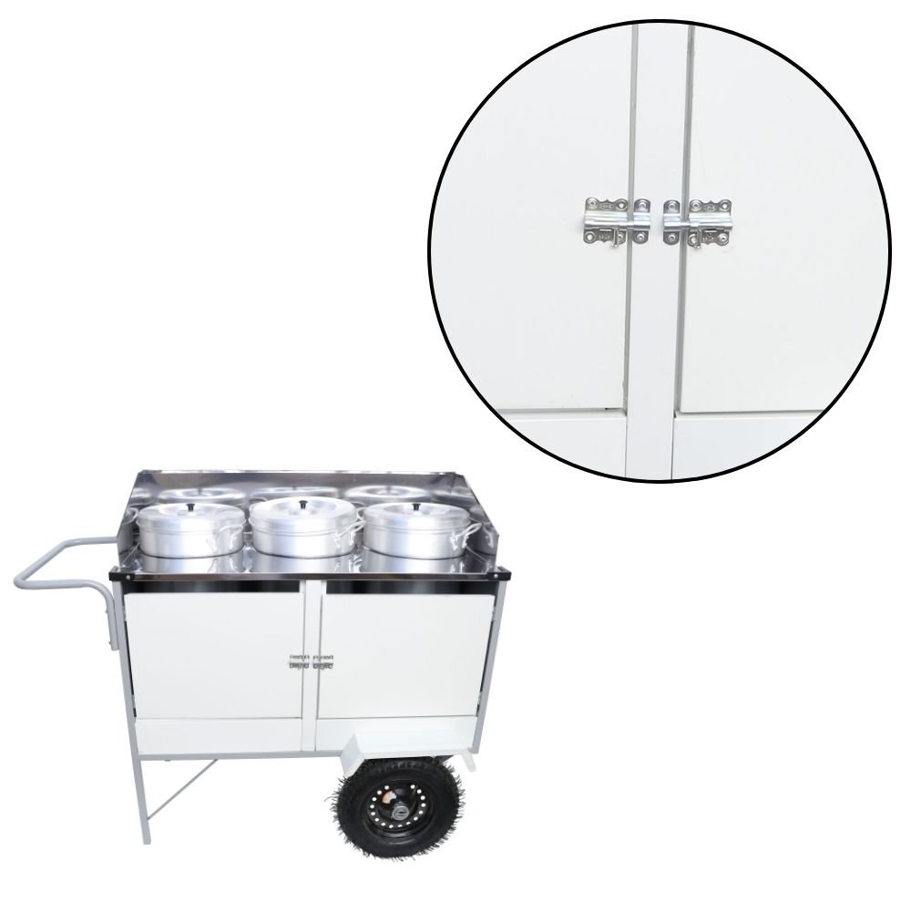 Carrinho de Caldo e Sopas BL35P-T com Rodas e Toldo CEFAZ-BL35P/T - Imagem