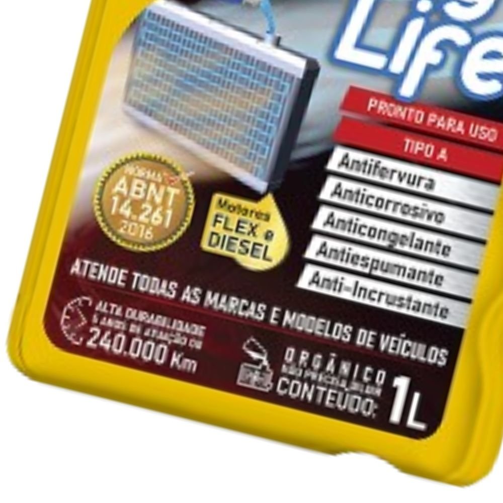 Aditivo para Radiador Long Life Amarelo 1L - Imagem