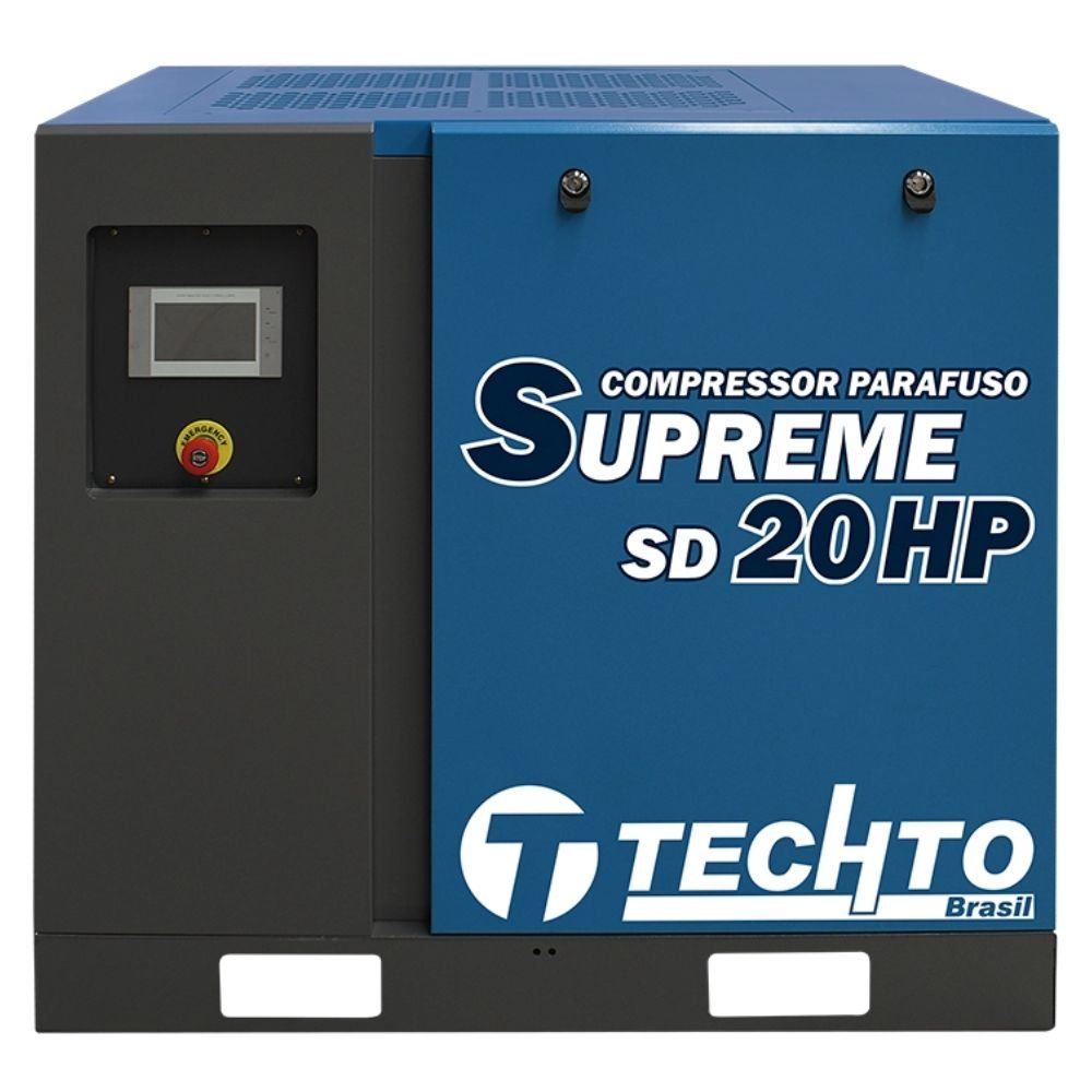 Compressor Parafuso 20HP 10bar Supreme SD 220V Trifásico - Imagem zoom