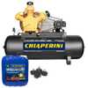 Conjunto Compressor de Ar 40 pés Alta Pressão CJ 40 AP3V 425 Litros 10HP 220/380V Chiaperini com Amortecedor de Vibração e Óleo 5L - Imagem 1