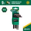 Jogo de Chave Hexagonal Curta 1/16 a 5/16Pol. com 9 Peças SATA-ST09150L - Imagem 2
