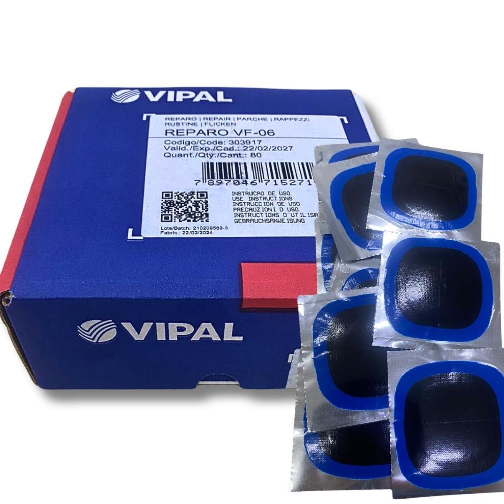 Reparo Para Pneu 60mm Com 80 Pecas Borda Azul Vf-06 - Vipal - Imagem zoom