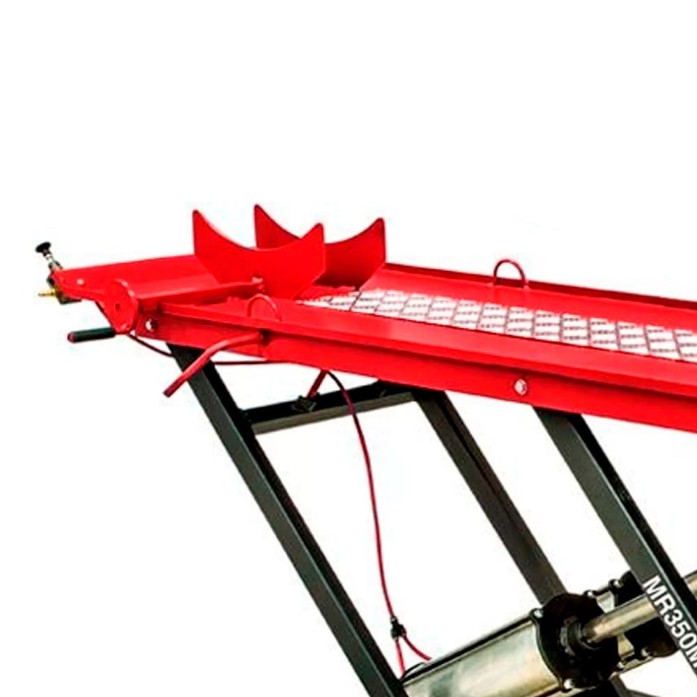 Elevador/Rampa Pneumática 350Kg para Moto Vermelho - Imagem zoom