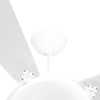 Ventilador de Teto New Slim Branco 3 Pás Transparente  com Lustre de Vidro - Imagem 2