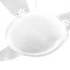 Ventilador de Teto New Slim Branco 3 Pás Transparente  com Lustre de Vidro - Imagem 4